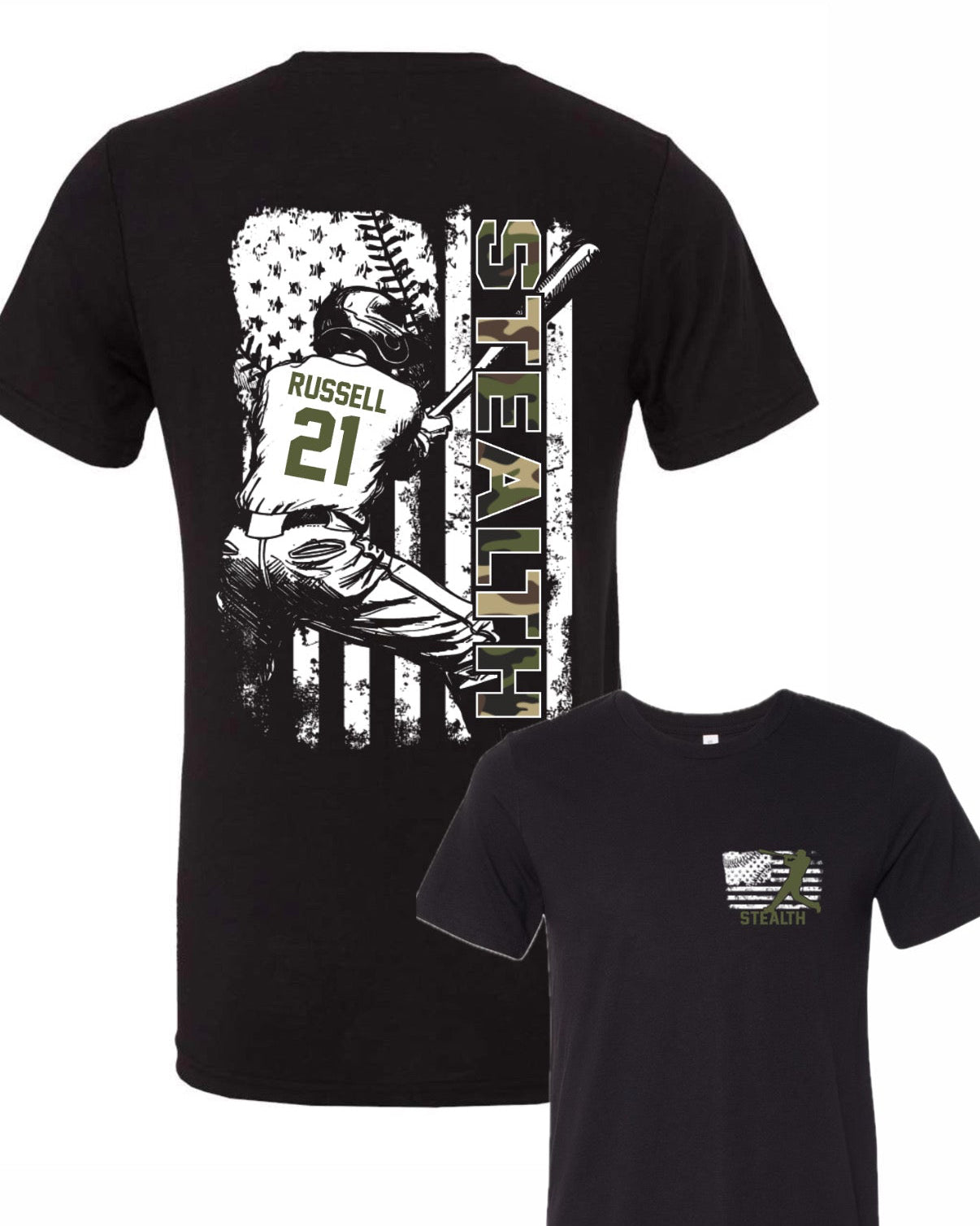 Stealth Baseball- Flag - MULTIPLE APPAREL STYLES