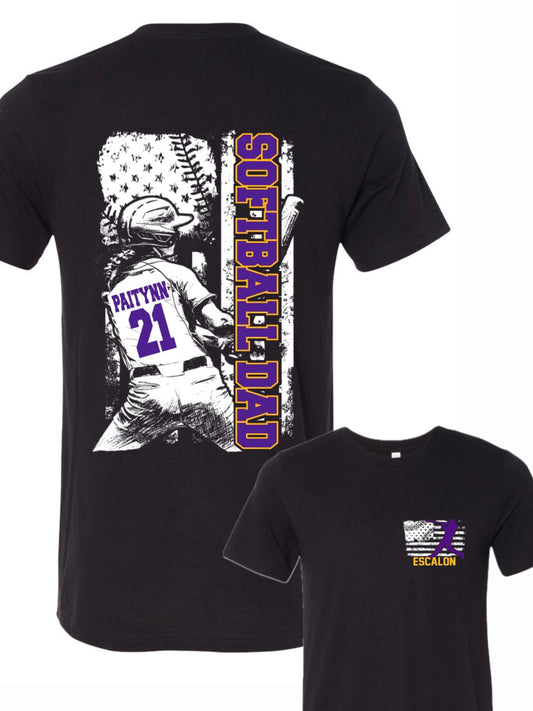 Escalon Little League- SOFTBALL Flag _____ - Customizable - Multiple Shirt Styles