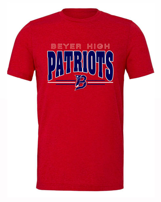 Beyer Patriots - Arch - RED APPAREL -  MULTIPLE SHIRT STYLES