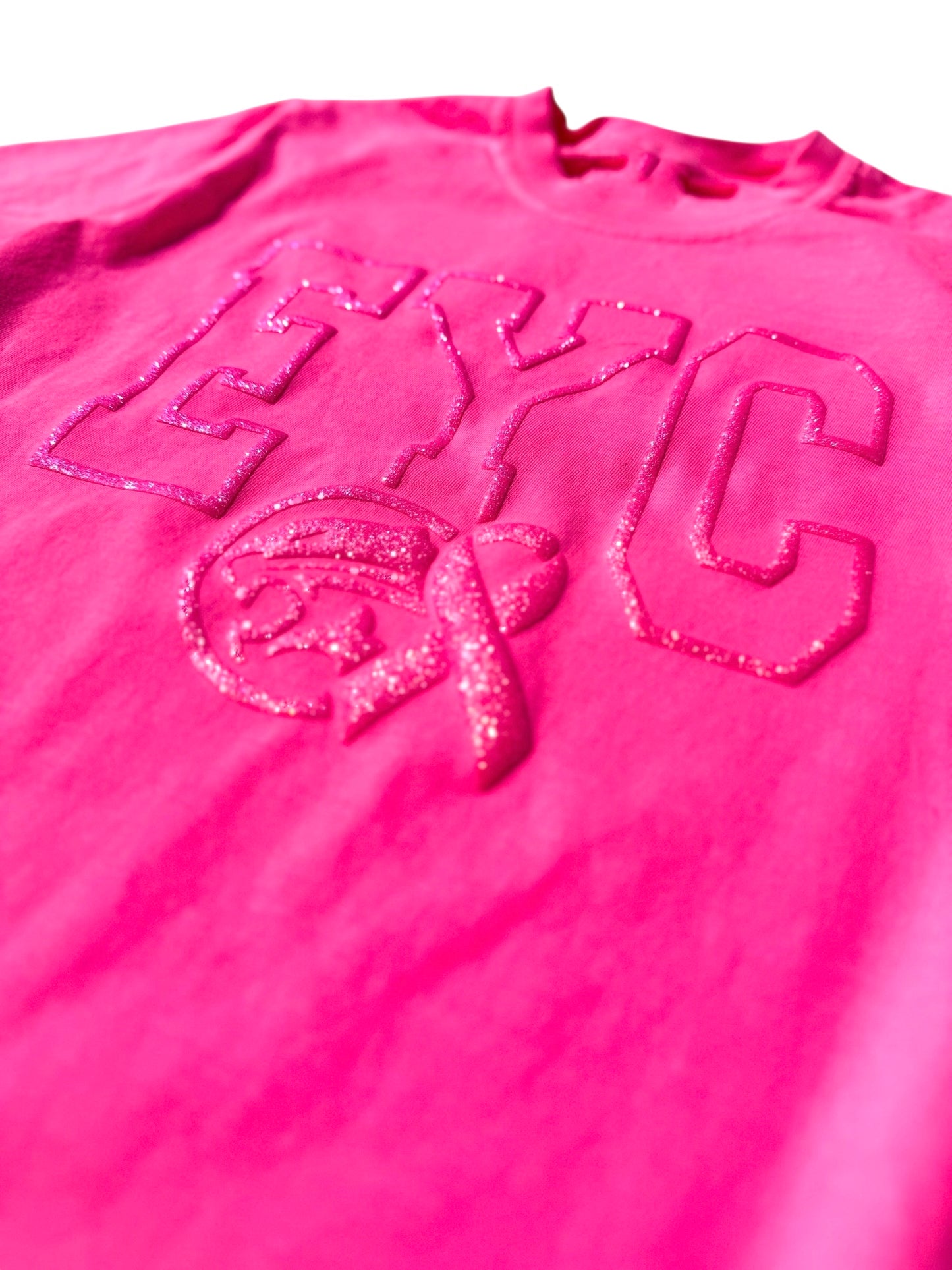 EYC - BREAST CANCER - PINK GLITTER PUFF