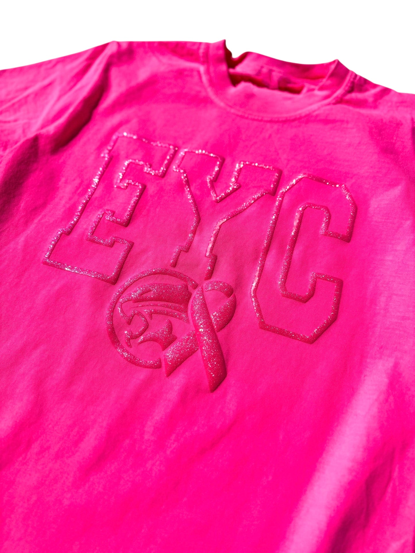 EYC - BREAST CANCER - PINK GLITTER PUFF