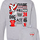 RAGE VOLLEYBALL - DOODLE - CUSTOMIZABLE - MULTIPLE APPAREL STYLES