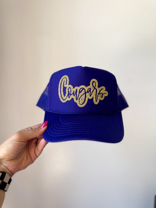 Cougars Glitter Outline Hat
