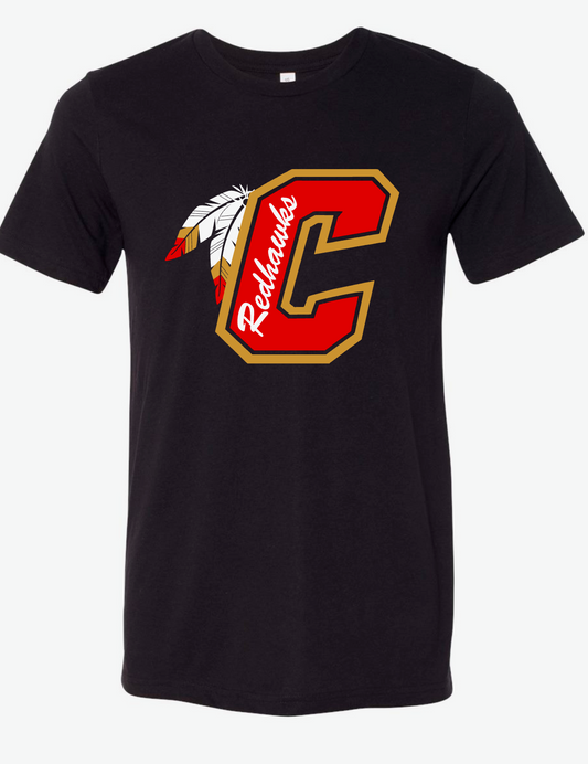 Calaveras Jr. Redhawks - C REDHAWKS- BLACK APPAREL - Multiple Shirt Styles