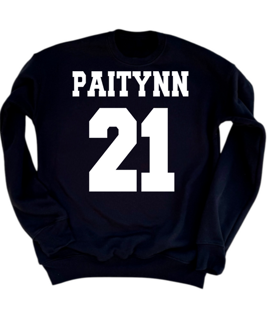 ADD NAME AND NUMBER TO THE BACK