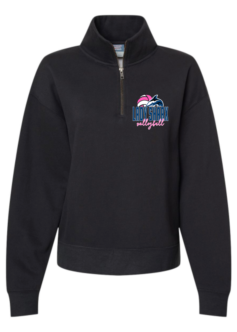 Lady Sharx Volleyball - Cursive - Quarter Zip