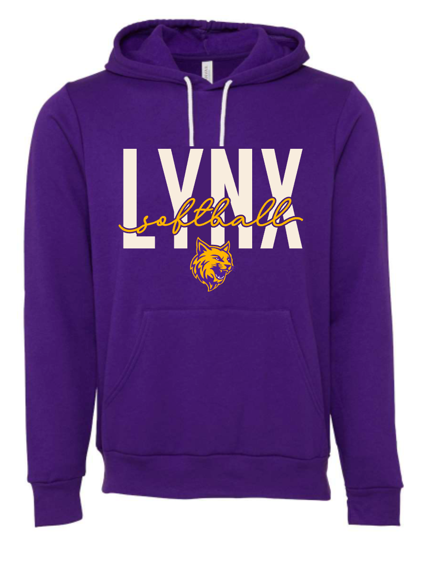 Lynx Softball - Cursive - Purple Apparel- MULTIPLE STYLES