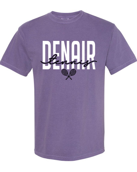 Denair Tennis - cursive - Purple Apparel- MULTIPLE STYLES