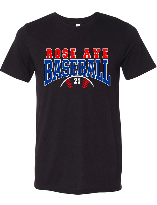 Rose Ave- Baseball Number - CUSTOMIZABLE- MULTIPLE STYLES