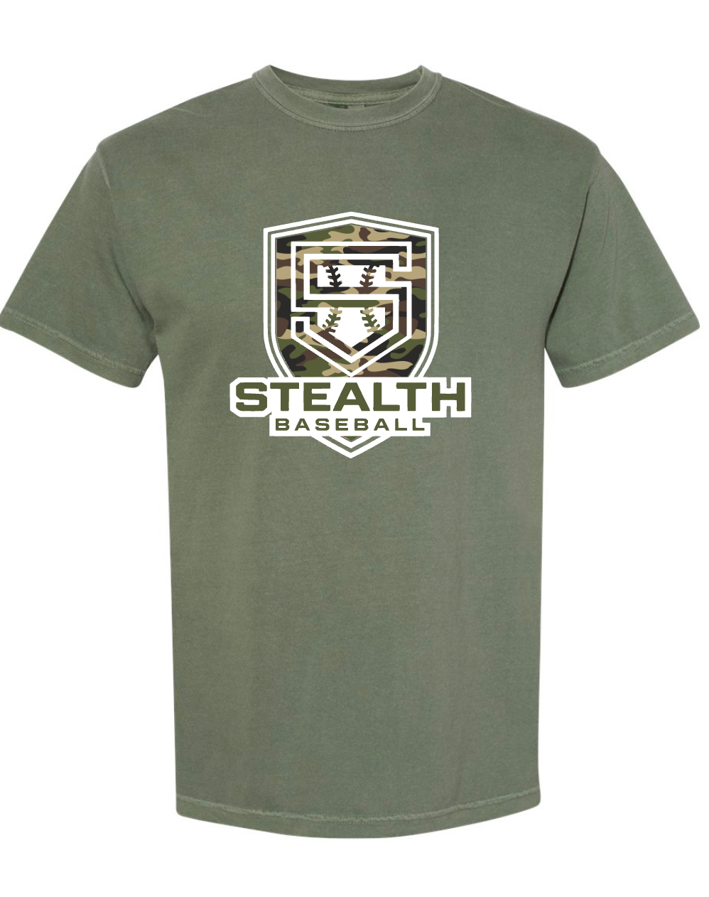 Stealth Baseball- Full Logo- MILITARY GREEN APPAREL- MULTIPLE APPAREL STYLES