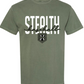 Stealth Baseball- Cursive - MILITARY GREEN APPAREL- MULTIPLE APPAREL STYLES (Copy)