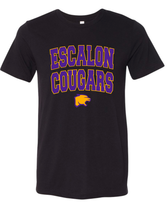 Escalon Cougars - Arch - Black Apparel - MULTIPLE APPAREL STYLES