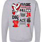 RAGE VOLLEYBALL - DOODLE - CUSTOMIZABLE - MULTIPLE APPAREL STYLES