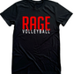 RAGE VOLLEYBALL - SIMPLE - BLACK APPAREL MULTIPLE STYLES