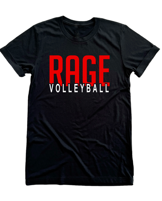 RAGE VOLLEYBALL - SIMPLE - BLACK APPAREL MULTIPLE STYLES
