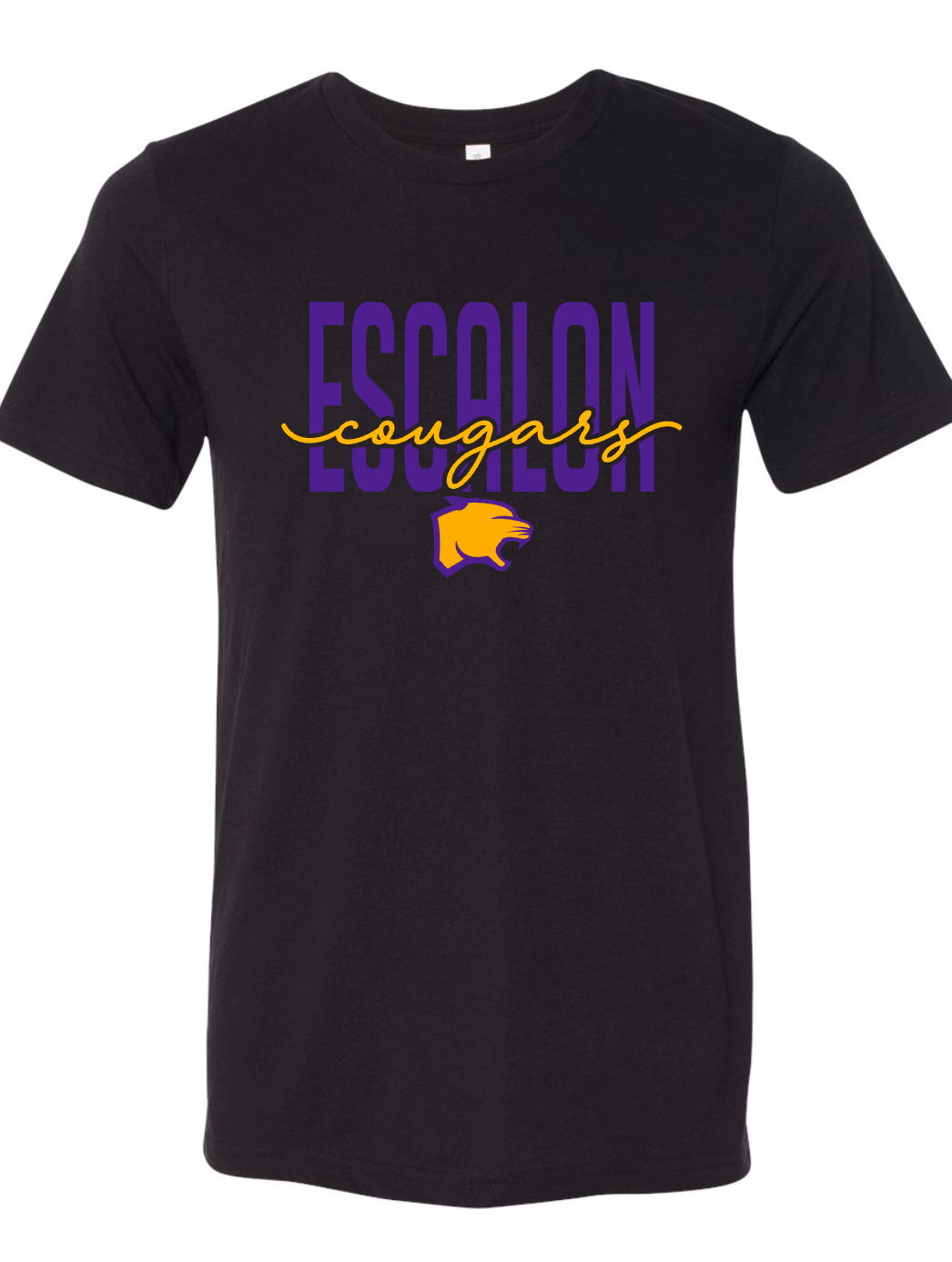 Escalon Cougars - Cursive - Black Apparel - MULTIPLE APPAREL STYLES