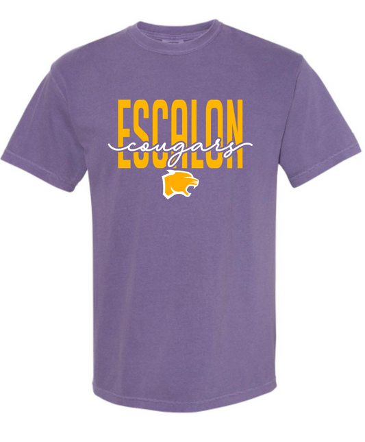 Escalon Cougars - Cursive - Purple Apparel- MULTIPLE STYLES