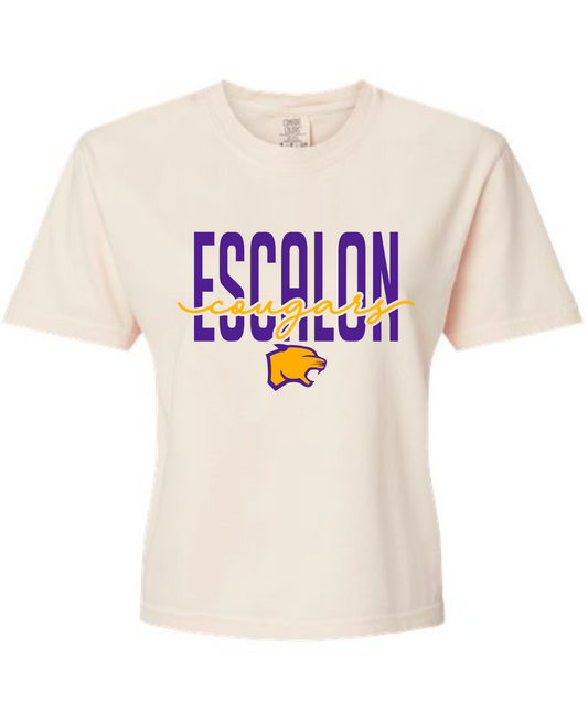 Escalon Cougars - Cursive - Cream Apparel - MULTIPLE APPAREL STYLES