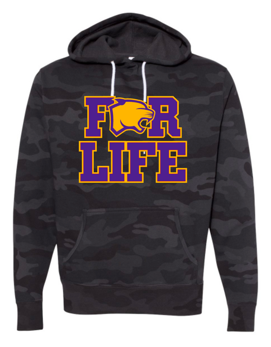 Escalon Cougars - For Life - Black Camo Apparel - MULTIPLE APPAREL STYLES