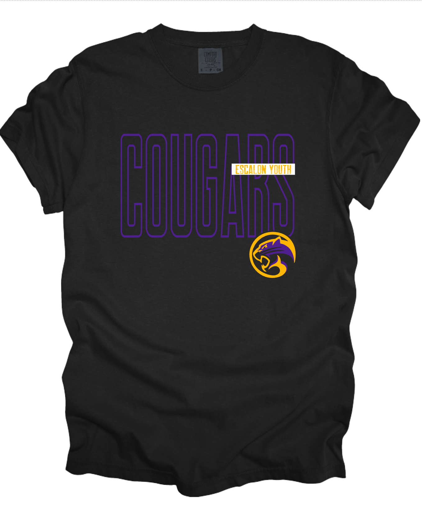 Escalon Youth Cougars - Rectangle - BLACK APPAREL - Multiple Shirt Styles