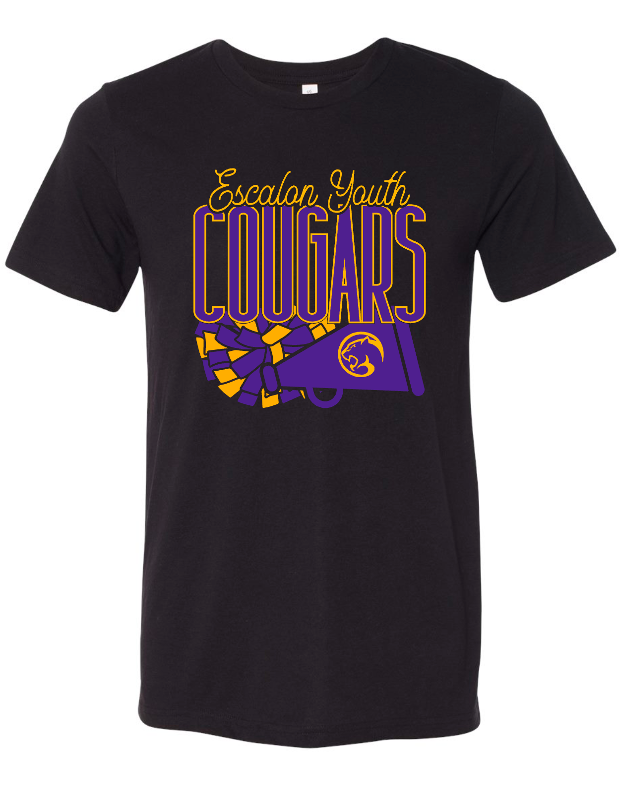 Escalon Youth Cougars - CHEER POM MEGAPHONE - Multiple Shirt Styles