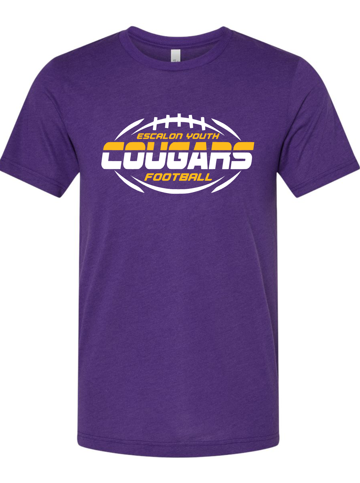 Escalon Youth Cougars - Football 2- PURPLE APPAREL - Multiple Shirt Styles