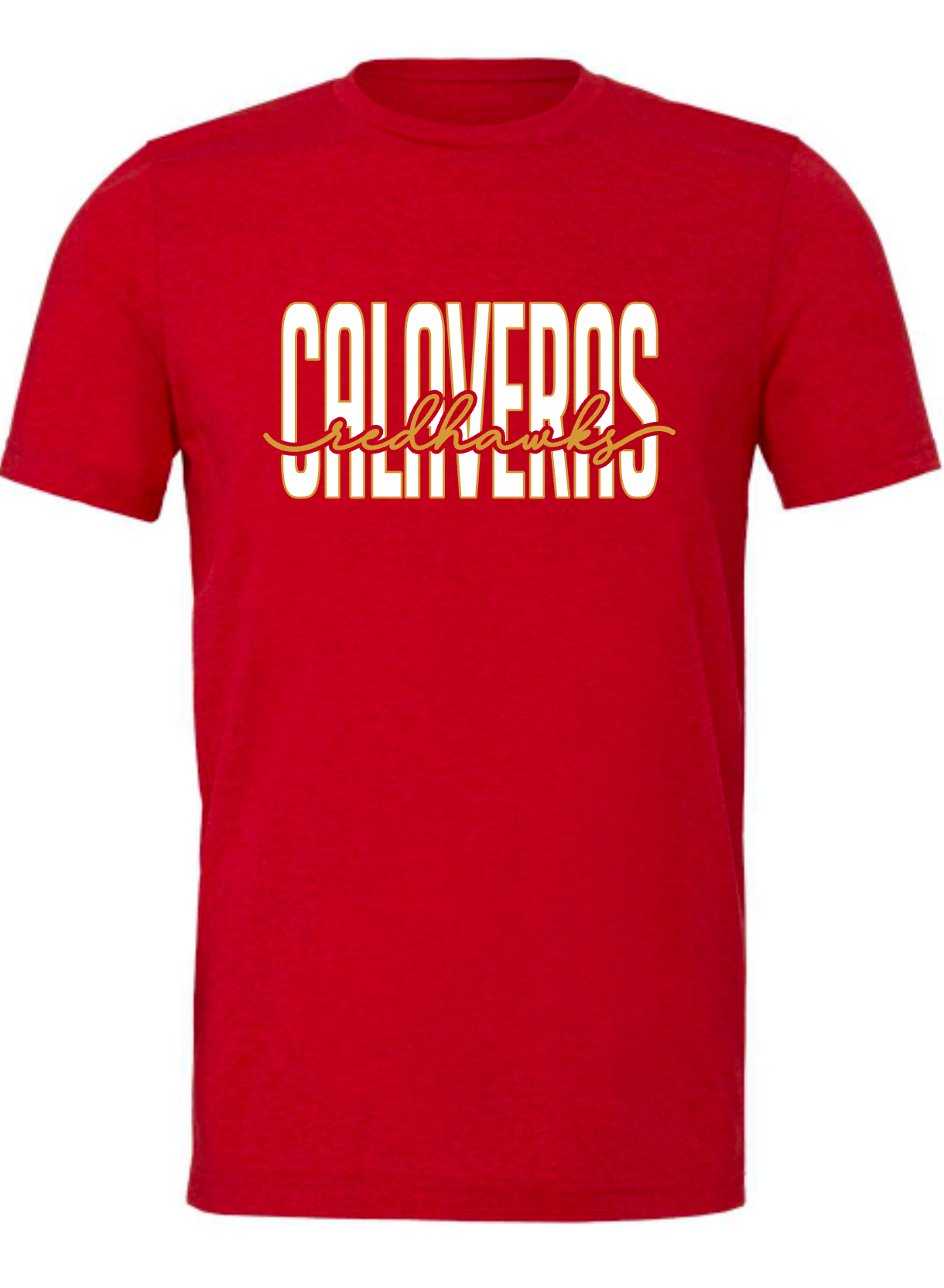 Calaveras Jr. Redhawks - CURSIVE - RED APPAREL - Multiple Shirt Styles
