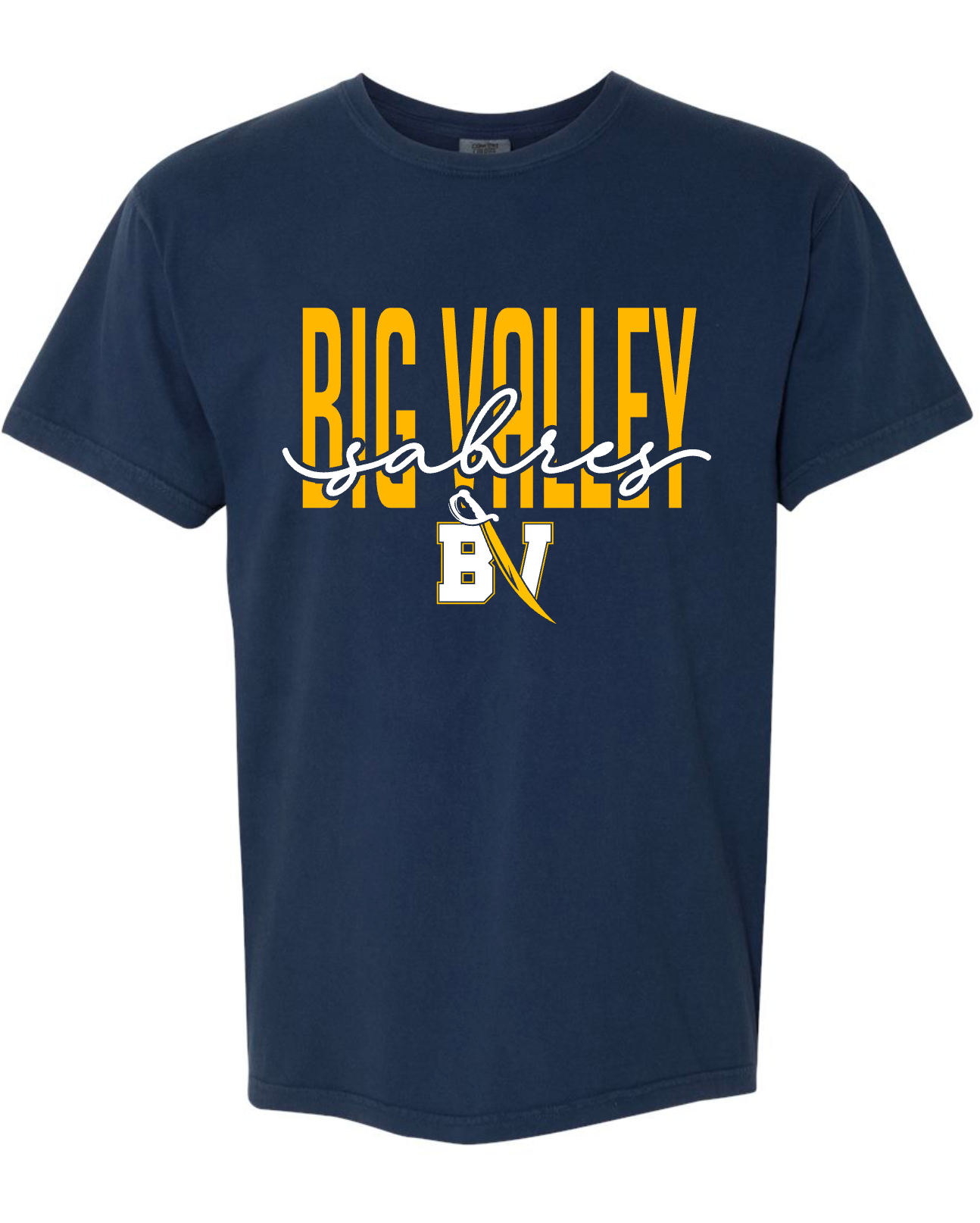 Big Valley Sabres - Cursive - MULTIPLE SHIRT STYLES