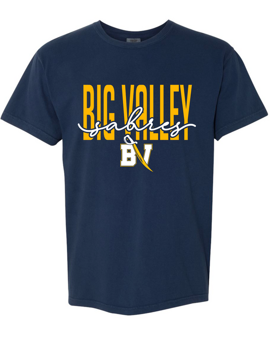 Big Valley Sabres - Cursive - MULTIPLE SHIRT STYLES