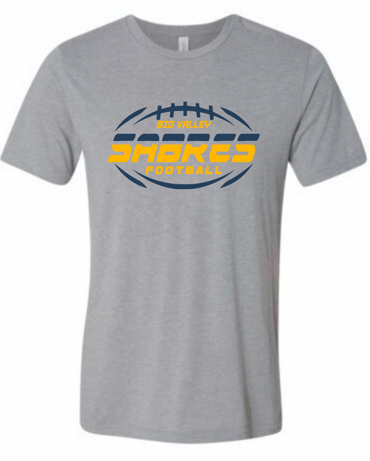 Big Valley Sabres - GREY Football - MULTIPLE SHIRT STYLES