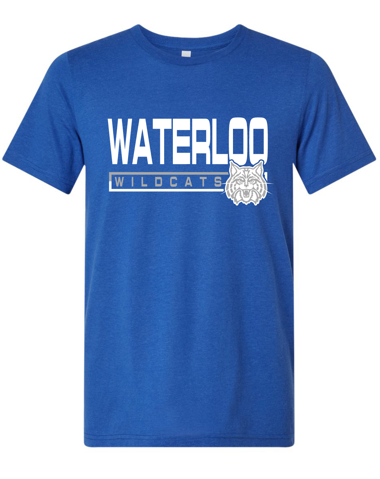 Waterloo Wildcats - Rectangle BLUE SHIRTS - Multiple Shirt Styles