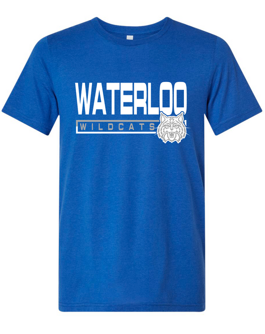 Waterloo Wildcats - Rectangle BLUE SHIRTS - Multiple Shirt Styles