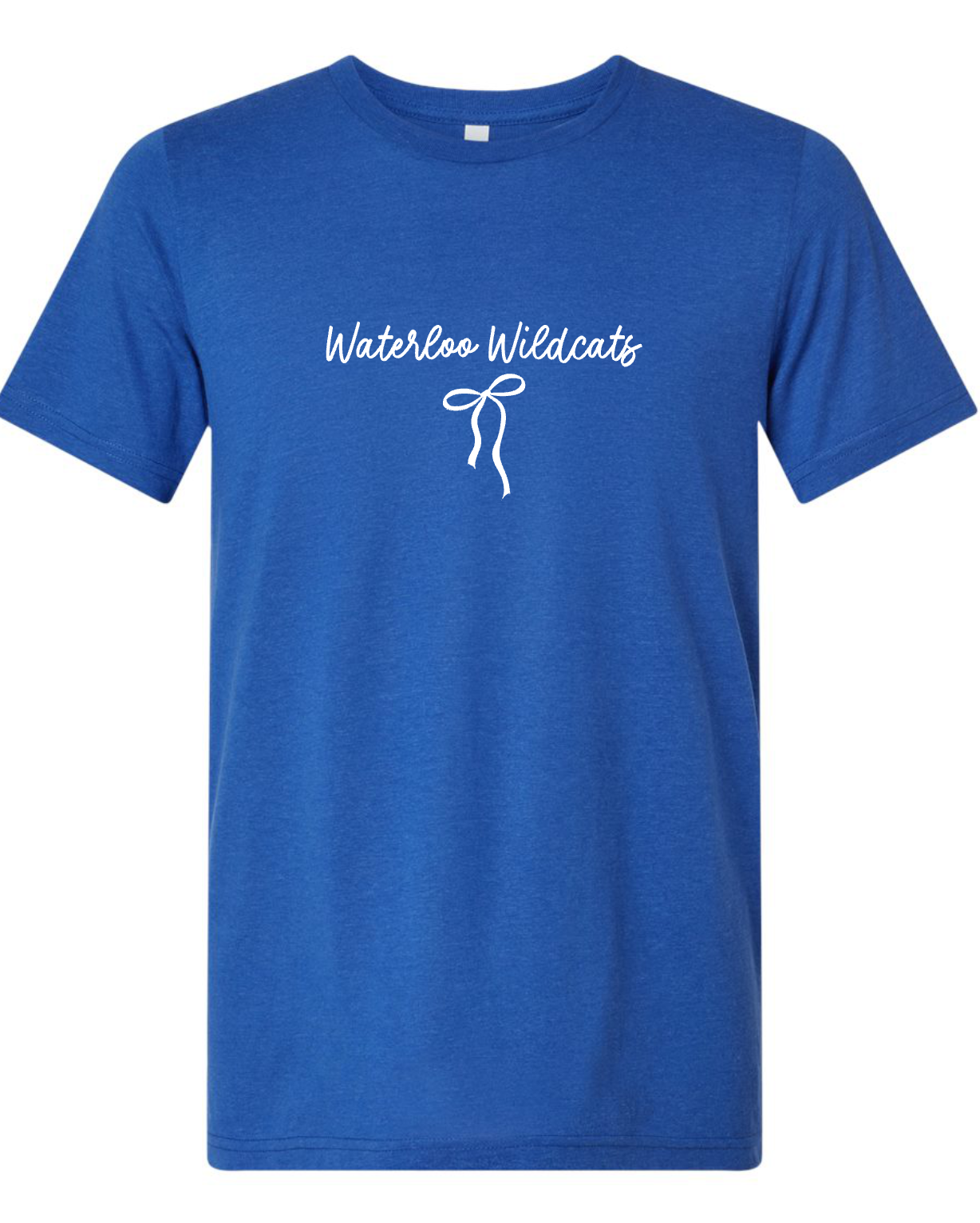 Waterloo Wildcats - Simple Bow- BLUE SHIRTS - Multiple Shirt Styles