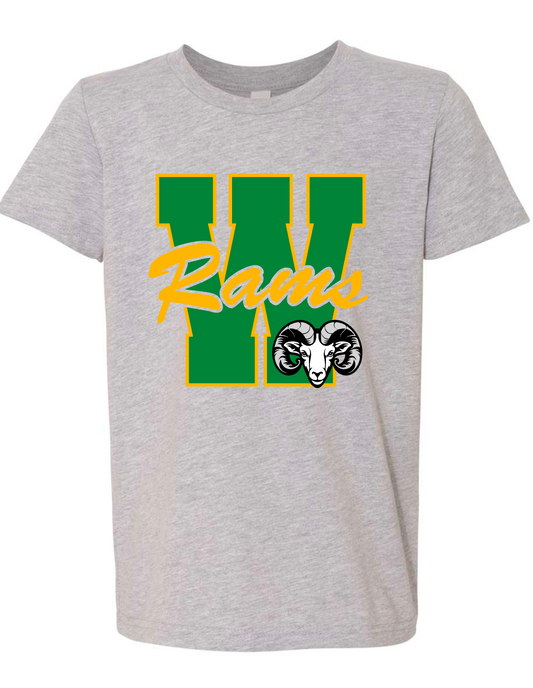 Waverly Rams- W Rams - Light grey apparel - MULTIPLE STYLES