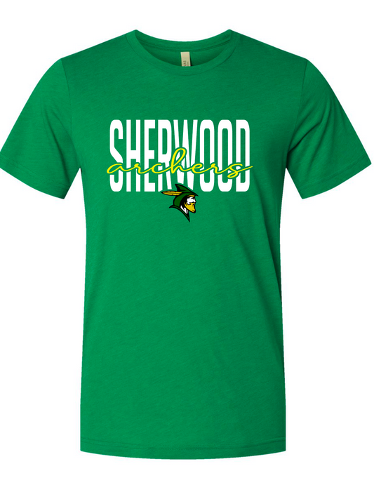 Sherwood Archers - Cursive- GREEN APPAREL - MULTIPLE STYLES