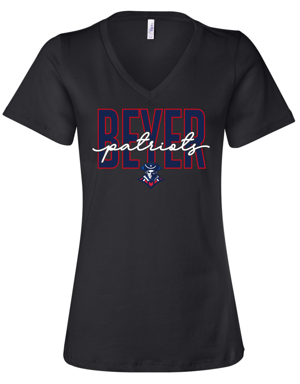 Beyer Patriots - Cursive - BLACK APPAREL -  MULTIPLE SHIRT STYLES