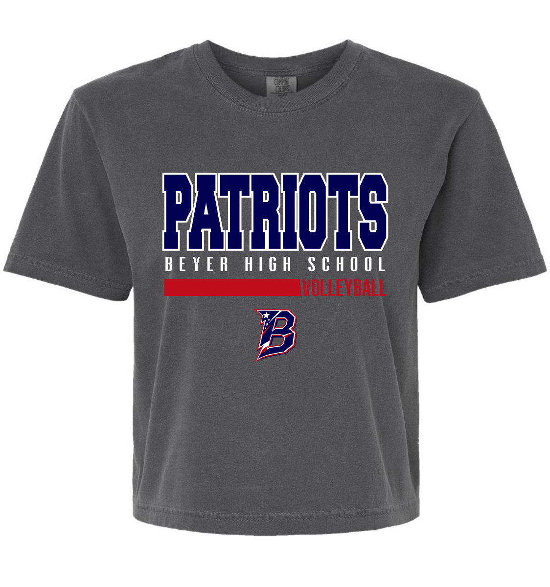 Beyer Patriots - Volleyball Lines - Dark Grey APPAREL -  MULTIPLE SHIRT STYLES