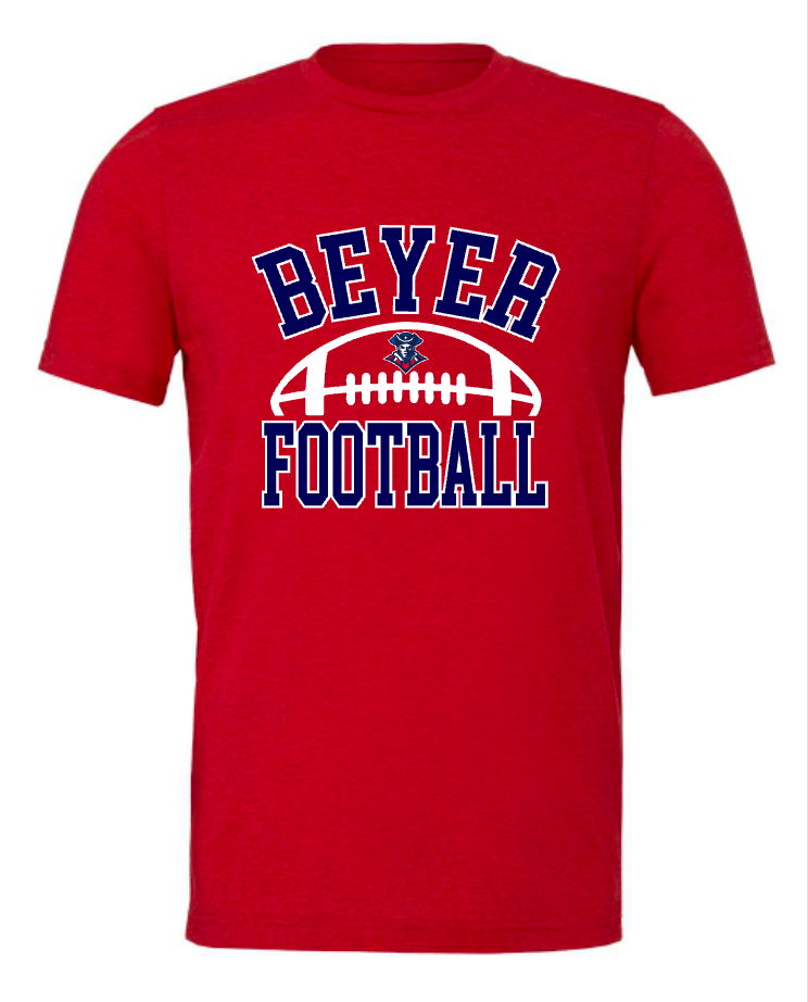 Beyer Patriots - Half Football - RED APPAREL -  MULTIPLE SHIRT STYLES
