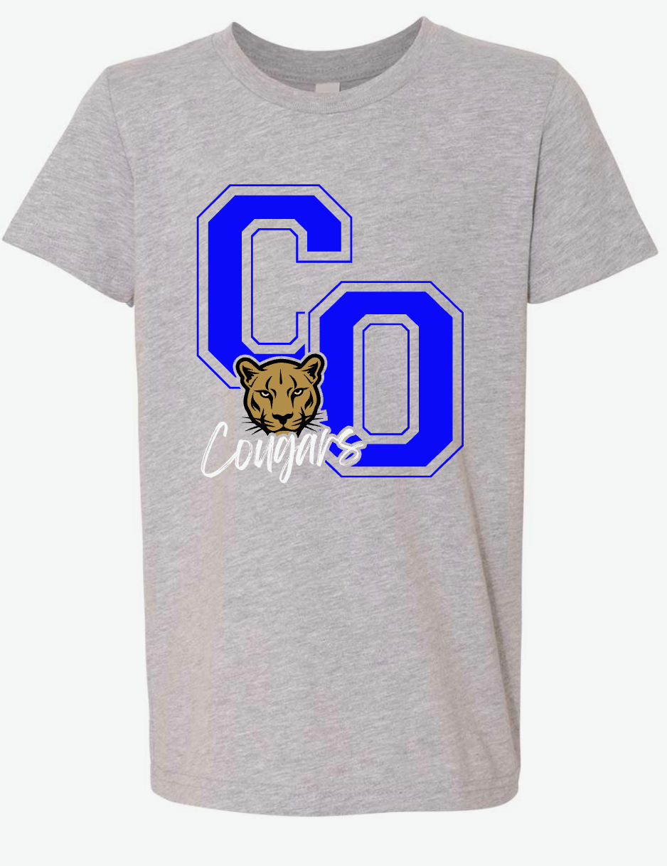 Colony Oak - C O Cougars - GREY APPAREL - MULTIPLE SHIRT STYLES