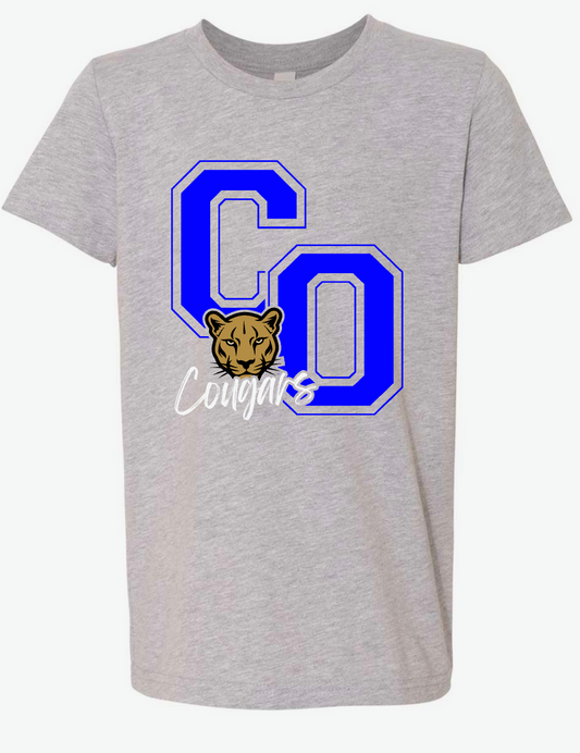 Colony Oak - C O Cougars - GREY APPAREL - MULTIPLE SHIRT STYLES