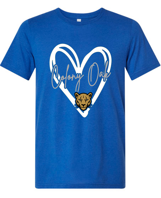 Colony Oak - Heart - BLUE APPAREL - Multiple Shirt Styles
