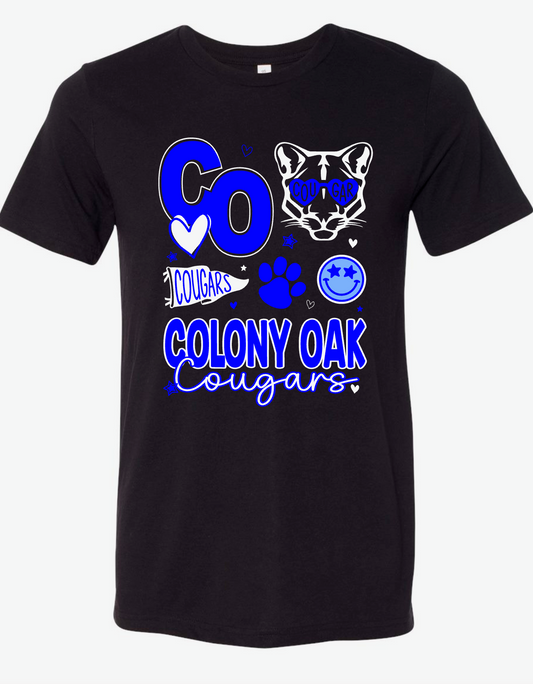 Colony Oak - Doodle - BLACK APPAREL - MULTIPLE SHIRT STYLES
