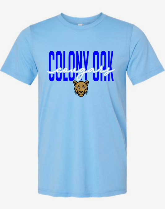 Colony Oak - Cursive - CAROLINA BLUE APPAREL - MULTIPLE SHIRT STYLES