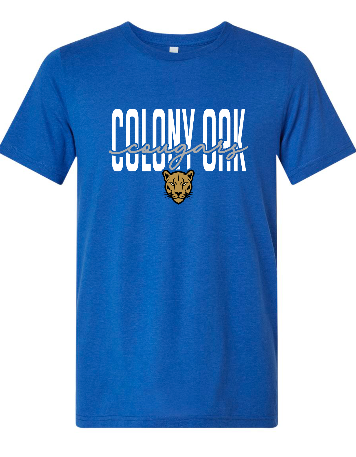 Colony Oak - Cursive - BLUE APPAREL - Multiple Shirt Styles