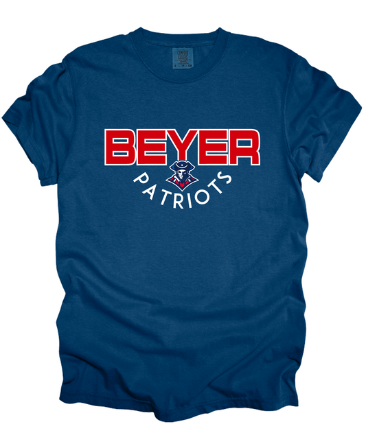 Beyer Patriots - Circle - Navy APPAREL -  MULTIPLE SHIRT STYLES