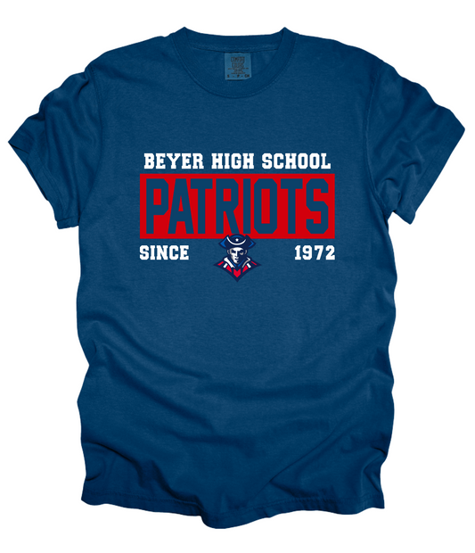 Beyer Patriots - Box - Navy APPAREL -  MULTIPLE SHIRT STYLES