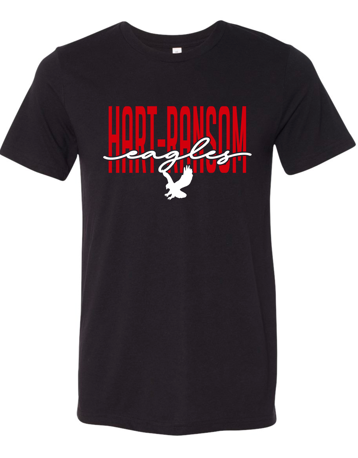 Hart Ransom Eagles - Cursive - BLACK APPAREL -  MULTIPLE SHIRT STYLES