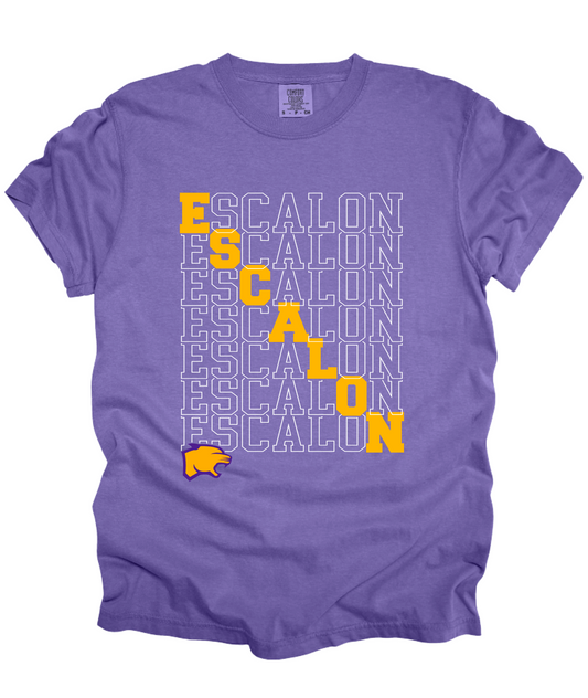 Escalon Cougars - Outline - Purple Apparel- MULTIPLE STYLES