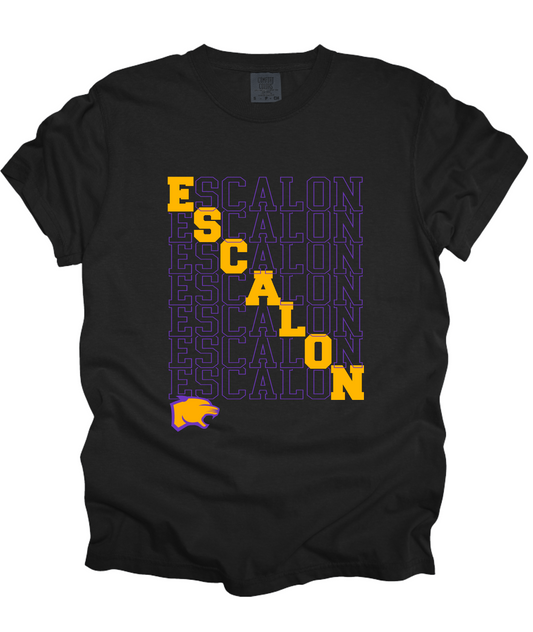 Escalon Cougars - Outline - Black Apparel - MULTIPLE APPAREL STYLES