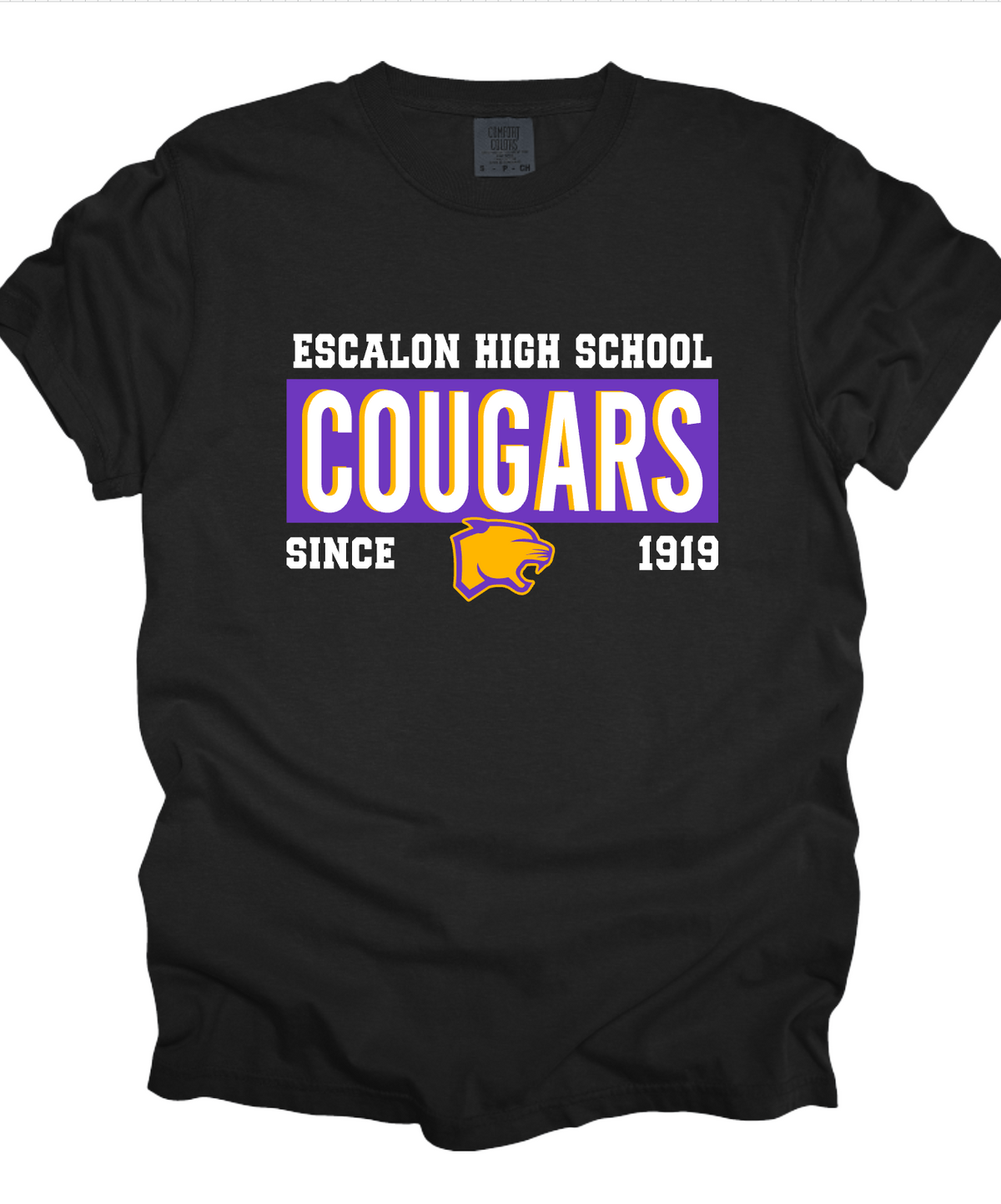 Escalon Cougars - BOX - Black Apparel - MULTIPLE APPAREL STYLES